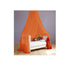 Nursery Baby Cot Size Bed Decorative Canopy Orange