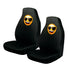 Pair of Emoji Car Front Seat Covers Sunglasses Faces