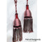 Pair of Curtain Tassel Rope Ties 52cm Burgundy