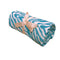 Zebra Chenille Textured Throw Rug Aqua