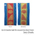 Set of 4 Imperfect Jacquard Terry Beach Towels Sea Shells