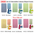 Set of 2 Reversible Cabana Striped Towels Hot Pink/Lime