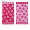 Jacquard Velour Reversible Beach Towel Hot Pink Stars