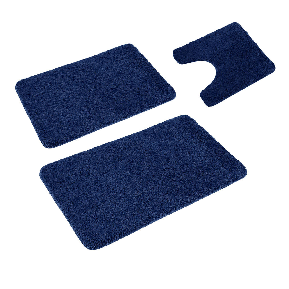 Florenz Set of 3 Contour Bath Mat Set Navy (Also Known as State Blue)