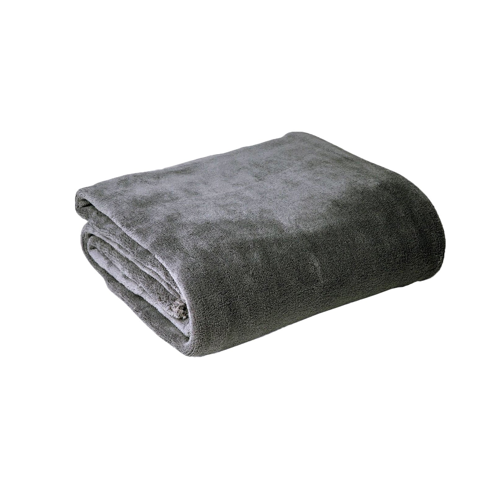 Super Soft Coral Fleece Blanket Single Grey