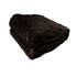 Faux Fur Striped Throw Rug Dark Chocolate
