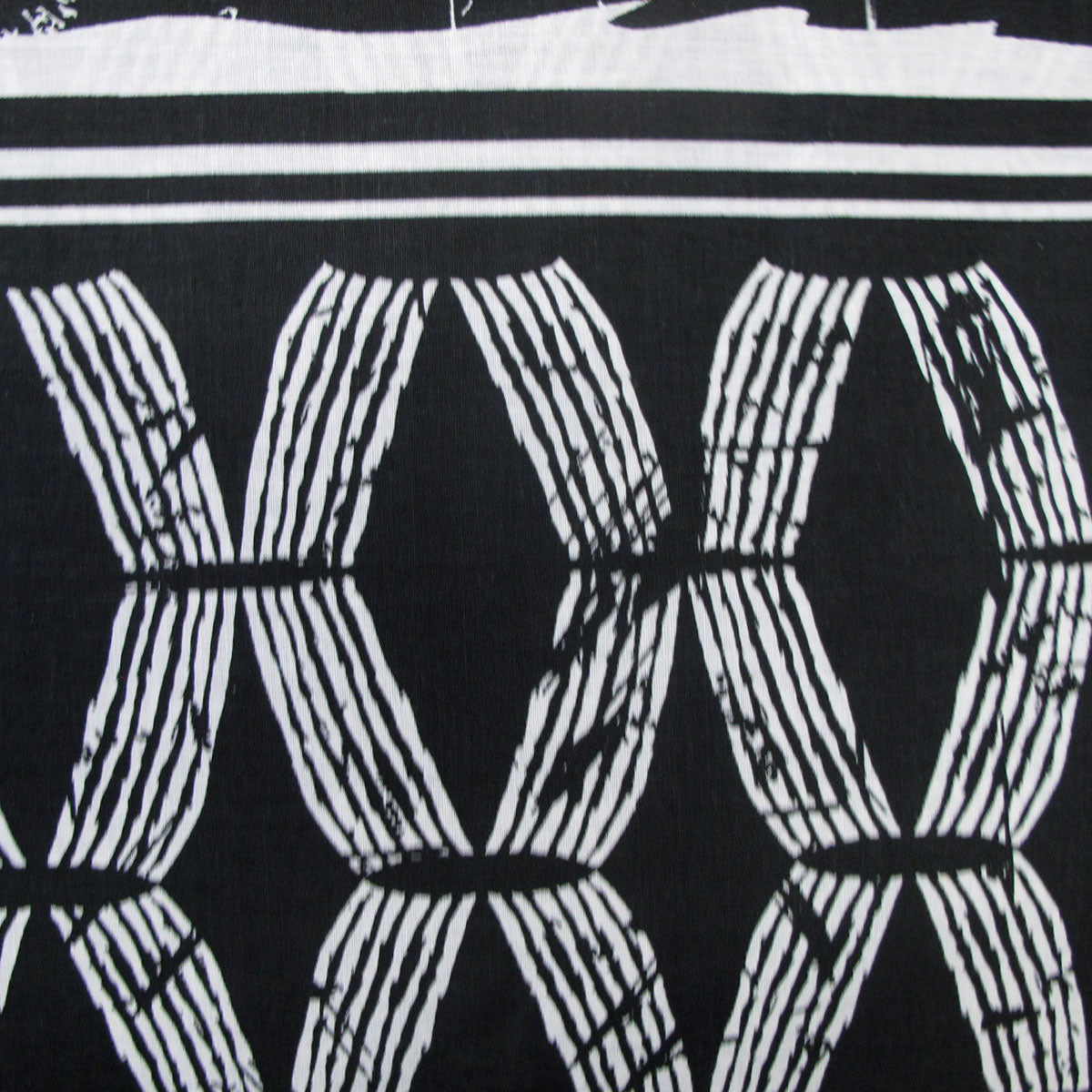 Kenya Black Printed Geometric Quilt Cover Set Double