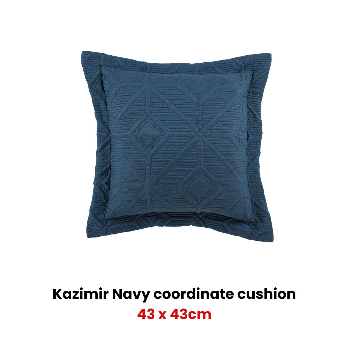 Bianca Kazimir Navy Square Filled Cushion