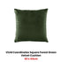 Bianca Vivid Coordinates Square Forest Green Velvet Cushion