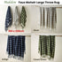 Bianca Maldon Faux Mohair Large Throw Rug 150 x 220 cm Indigo