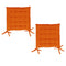 Set of 2 Chair Pads with Ties 40 x 40 cm Orange