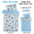 Bluey Bingo Reversible Striped Licensed Quilt Cover Set Single