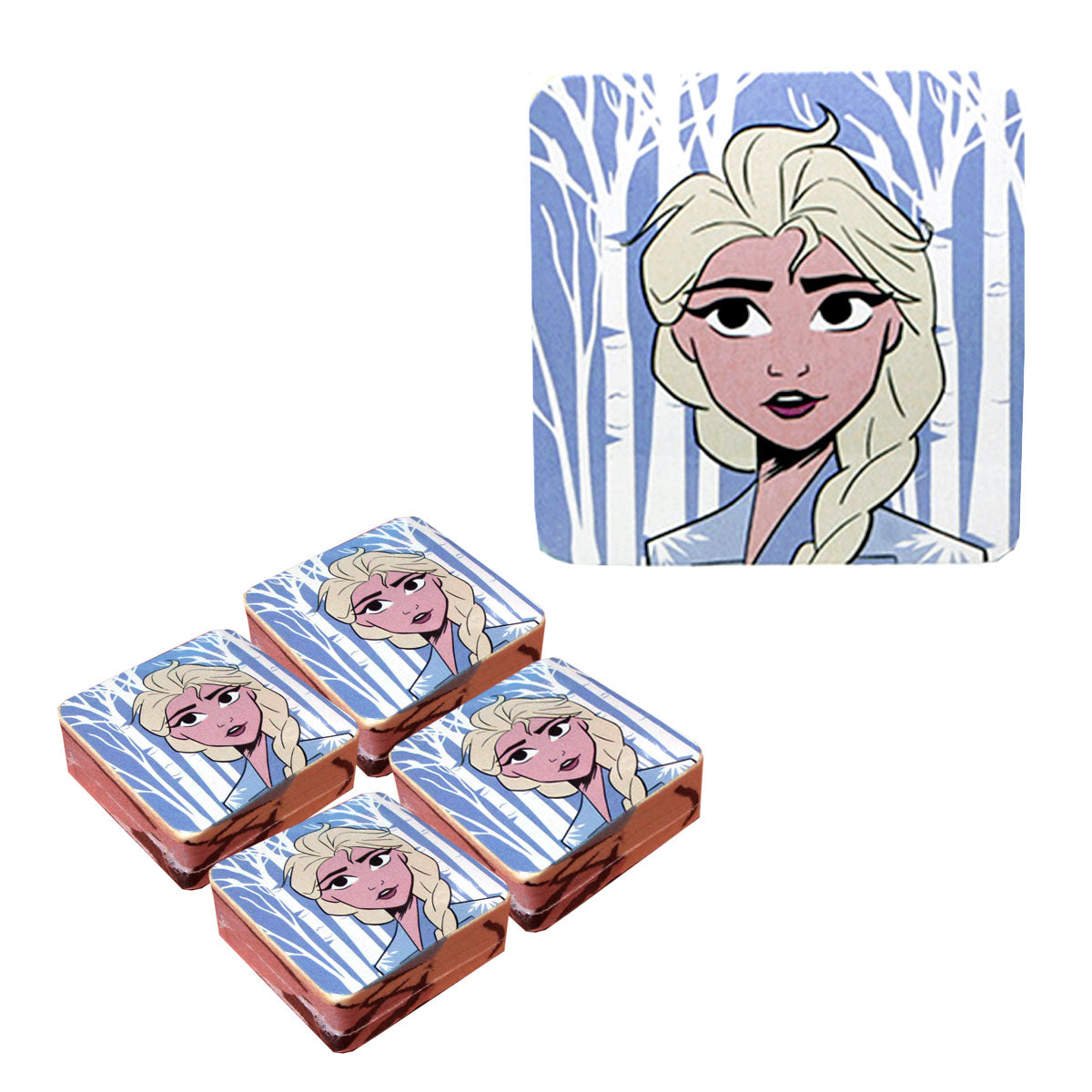 Frozen Elsa Set of 4 Cotton Licensed Magic Facewashers 30 x 30 cm