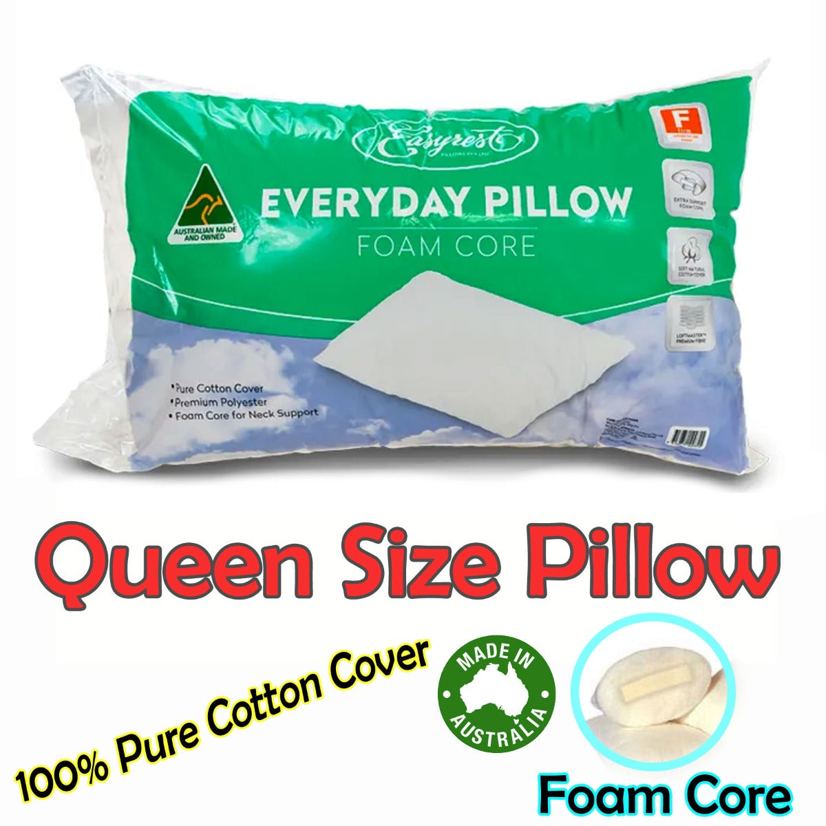 Everyday Foam Cored Queen Sized Pillow