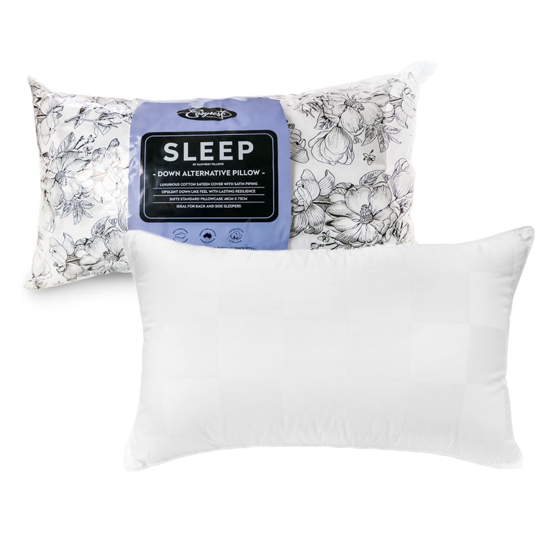 Sleep Down Alternative Standard Pillow Suits Back Sleeper