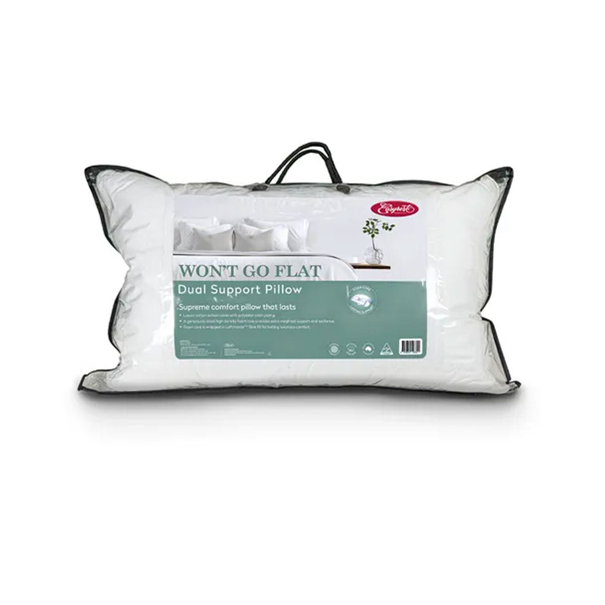 Won't Go Flat Dual Support Standard Pillow 48 x 73 cm