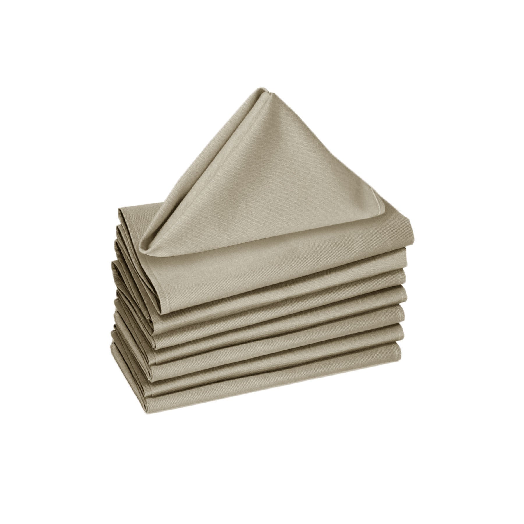 Set of 8 Cotton Napkins Pebble