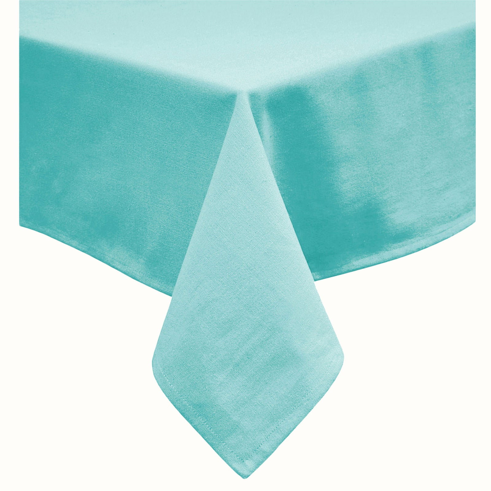 Cotton Blend Table Cloth 160cm x 260cm  - LIGHT TURQUOISE