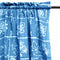 Pair of Polyester Cotton Rod Pocket Blue Floral Curtains