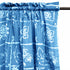 Pair of Polyester Cotton Rod Pocket Blue Floral Curtains