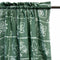 Pair of Polyester Cotton Rod Pocket Green Floral Curtains