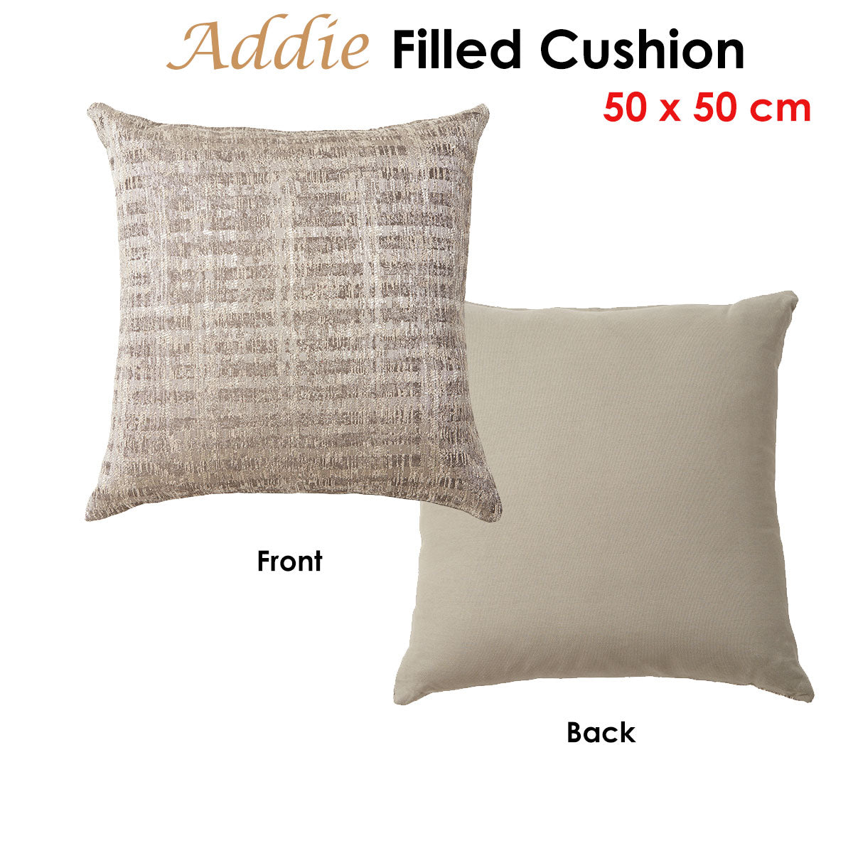 Addie Filled Cushion 50 x 50 cm