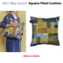 Alvi Blue Green Square Filled Cushion 43cm x 43cm