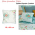 Fleur Grandeur White Quilted Square Cushion