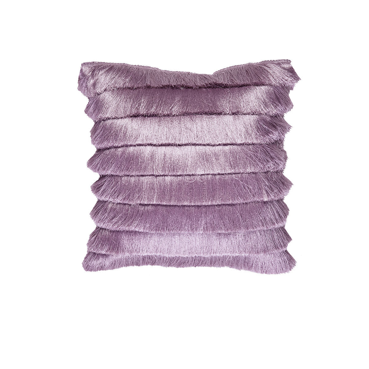 Fringy Lilac Luxury Cotton Filled Cushion