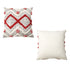 Ronan White Red Filled Square Cushion