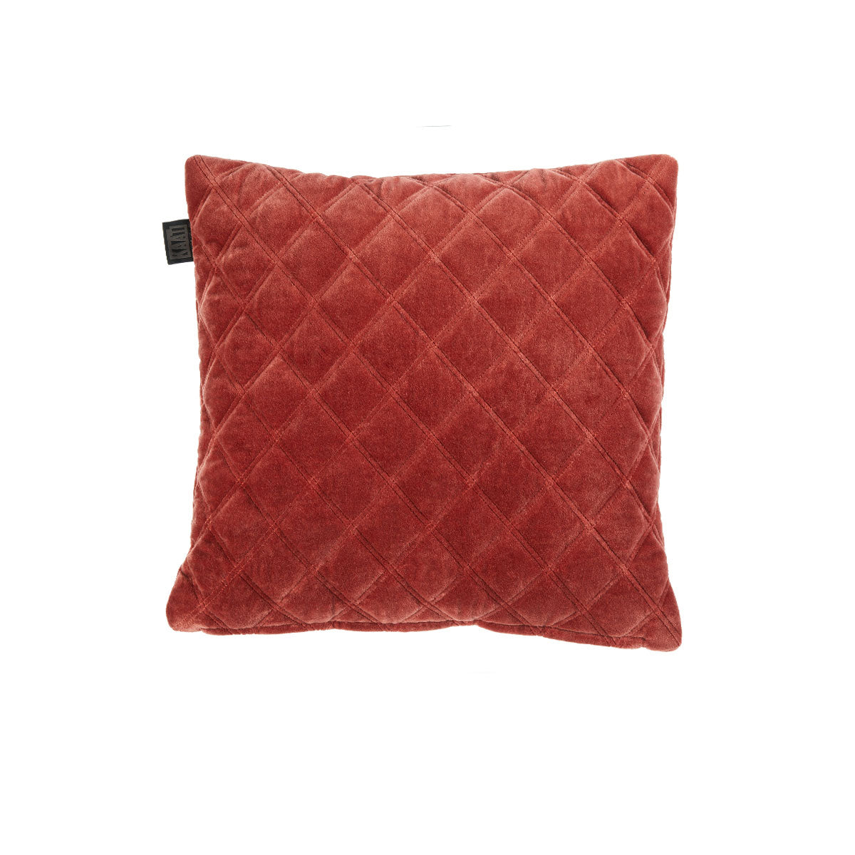 Vercors Luxury Cotton Velvet Filled Square Cushion - Dark Red