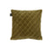 Vercors Luxury Cotton Velvet Filled Square Cushion - Olive Green