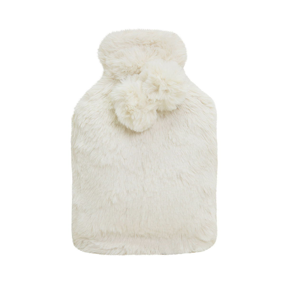 J.Elliot Home Amara Hot Water Bottle with Super Plush Faux Fur Cover Ivory