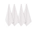 J Elliot Home Waffle Set of 4 Cotton Tea Towels 50 x 70 cm White