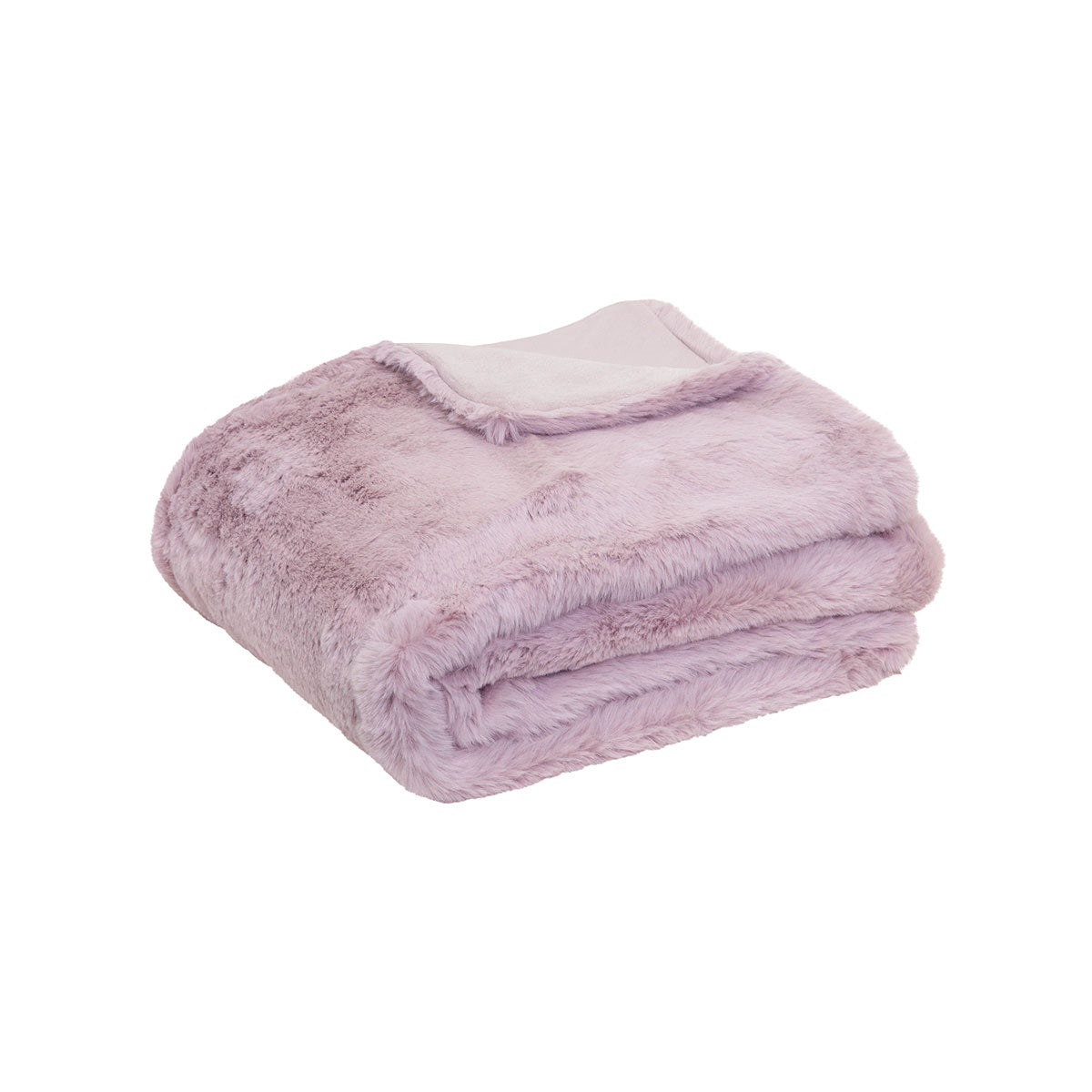 Arlo Faux Fur Throw Lilac