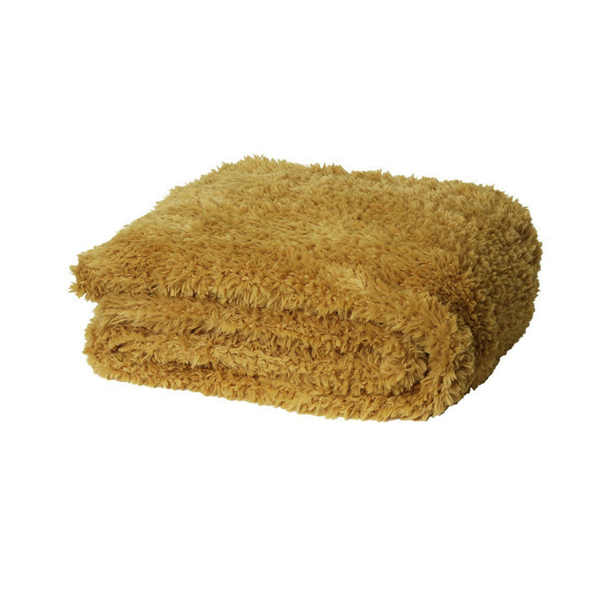 Eve Fur Knitted Throw Marigold