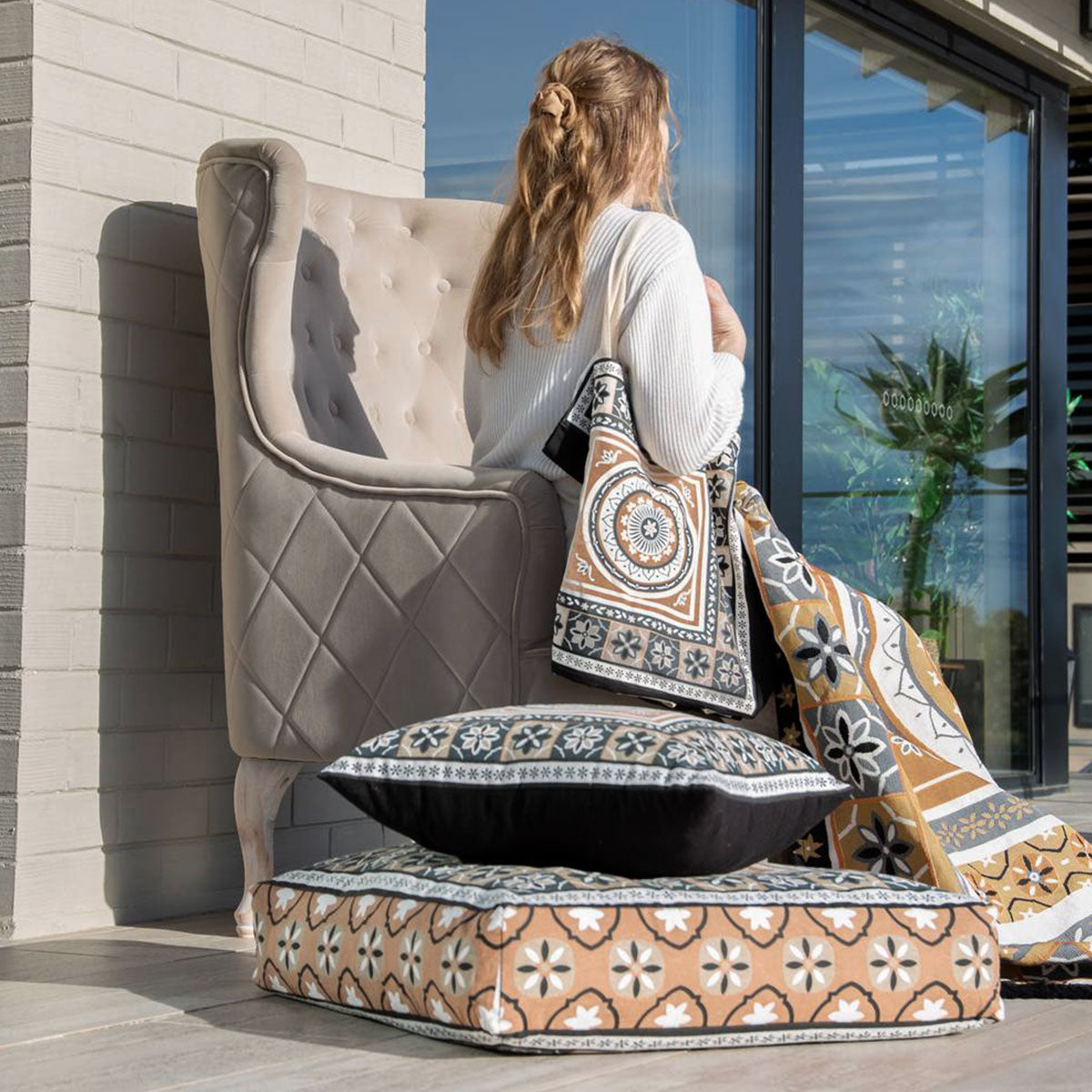 Kasbah Luxury Fringe Throw 130 x 160cm Black