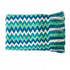 Chevron Knitted Throw Blue Multi