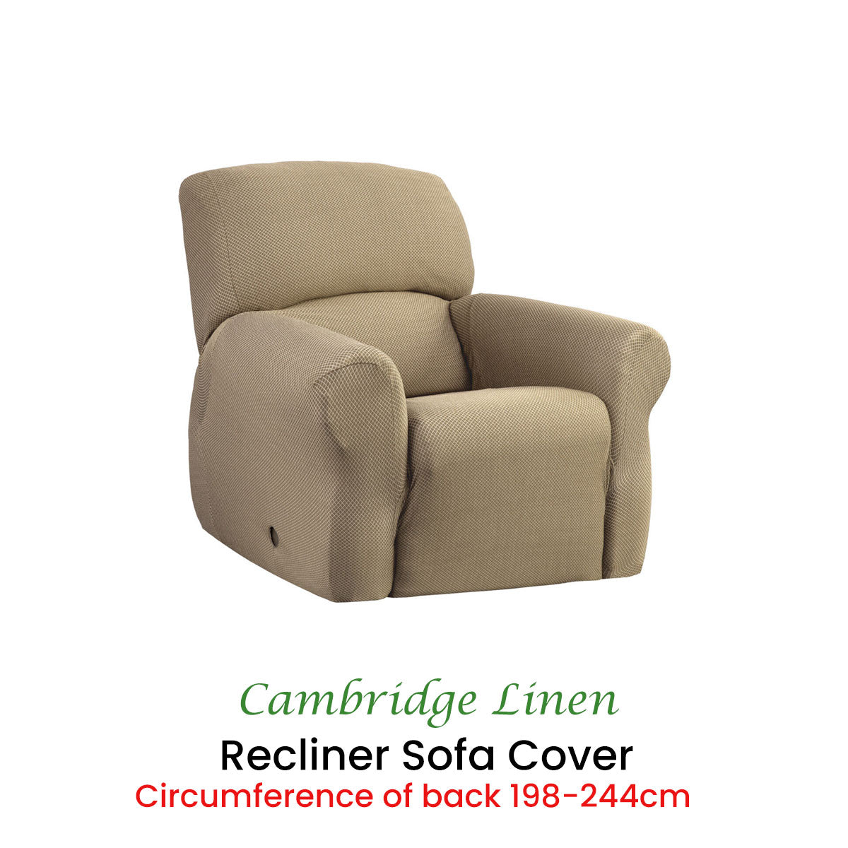Cambridge Extra-stretch Couch Cover Linen One Seater Recliner Linen