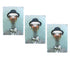 Set of 3 Zoo Portraits Microfiber Tea Towels Ostrich 67 x 45 cm