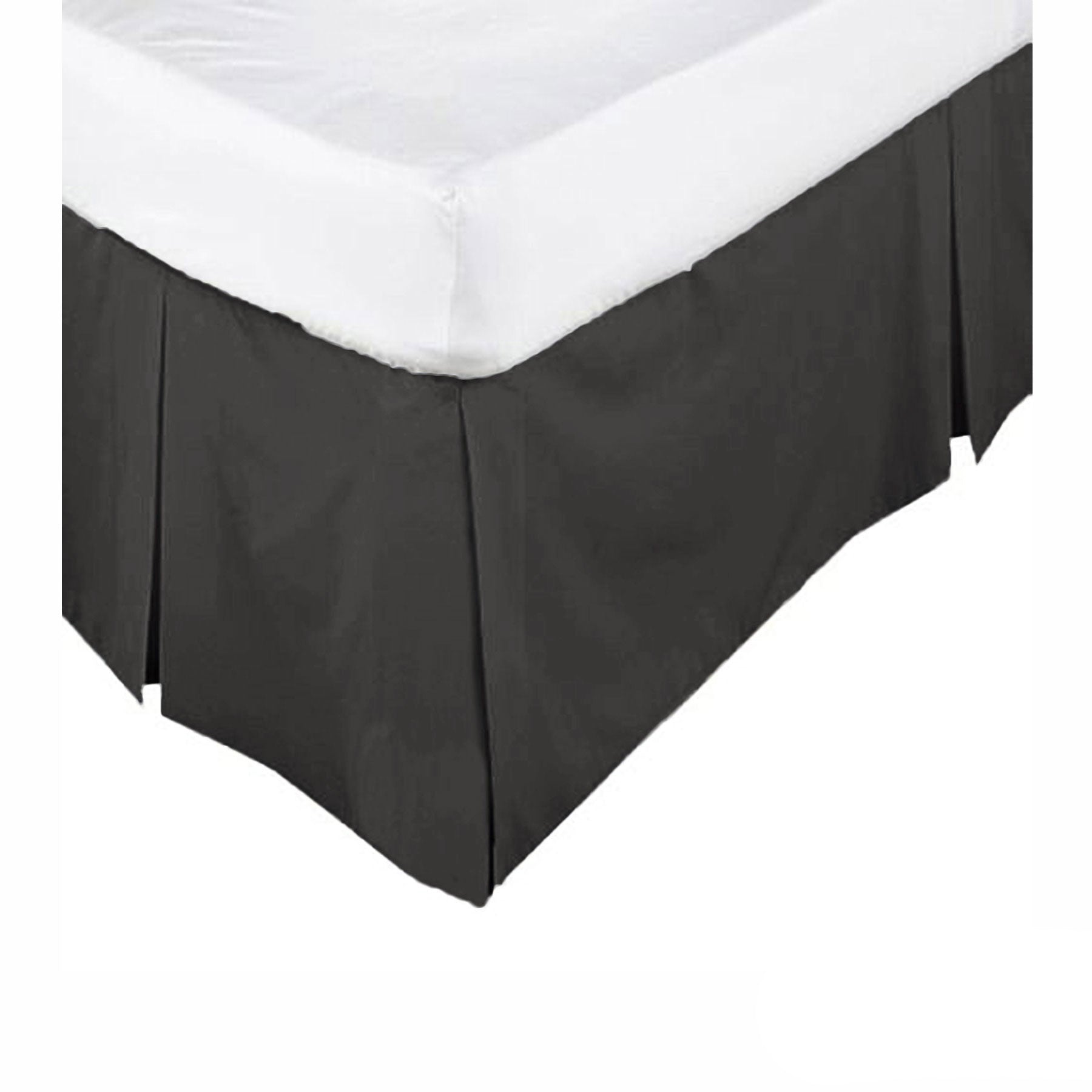 Box Pleated Valance Black - KING