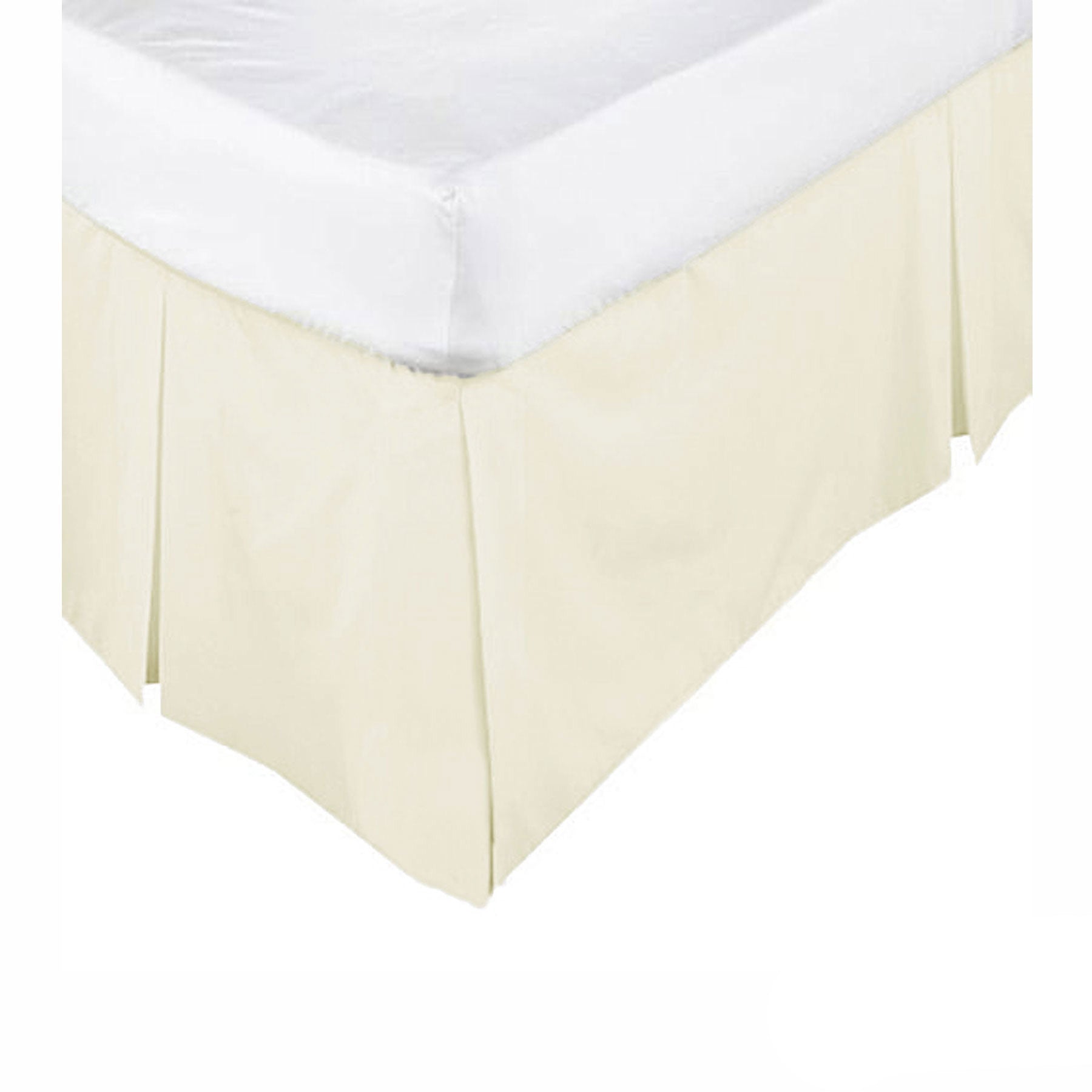 Box Pleated Valance Cream - SINGLE