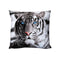 Blue Eyes Stripes Tiger Square Filled Cushion