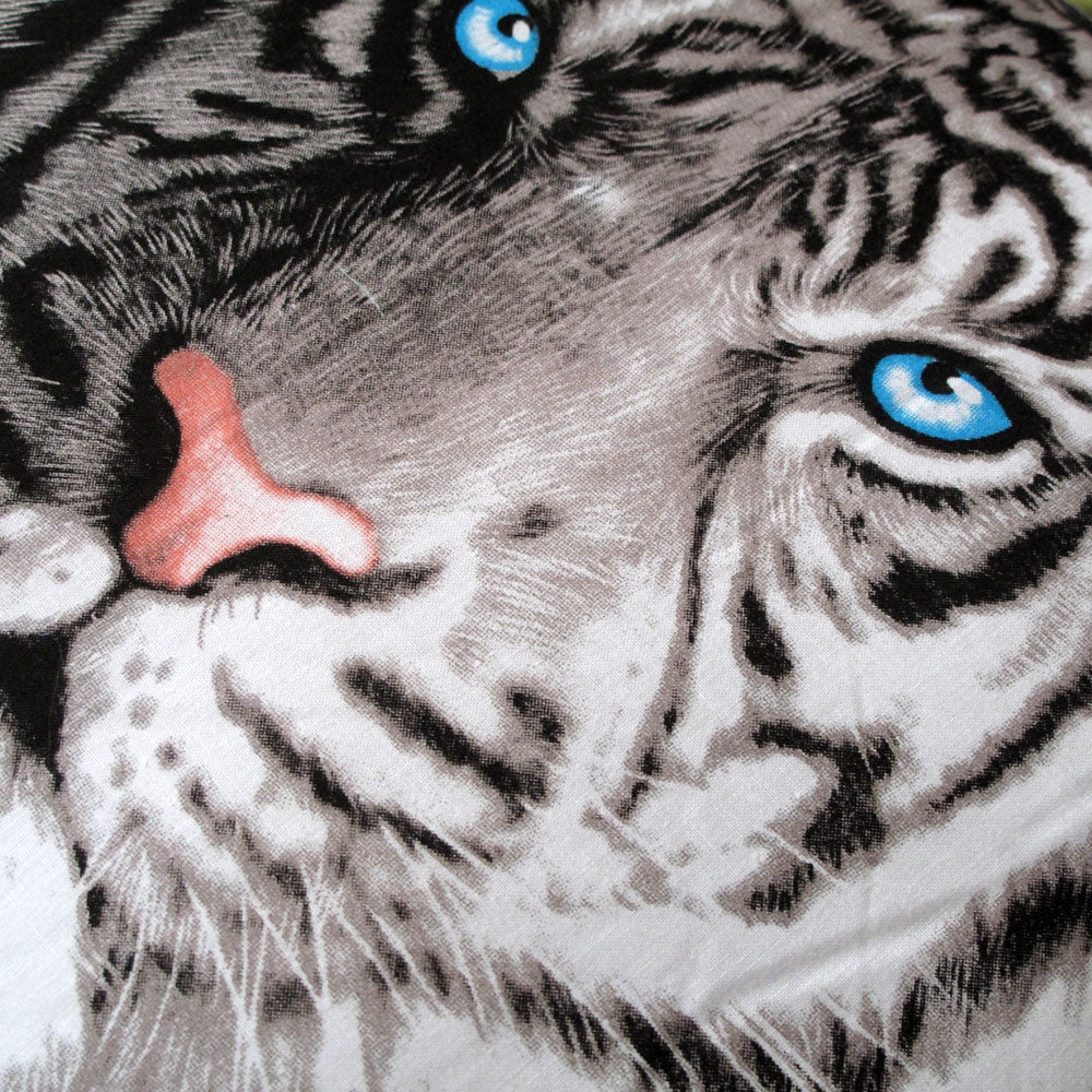 Blue Eyes Stripes Tiger Square Filled Cushion