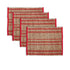 Set of 4 Loma Woven Table Placemats Terracotta
