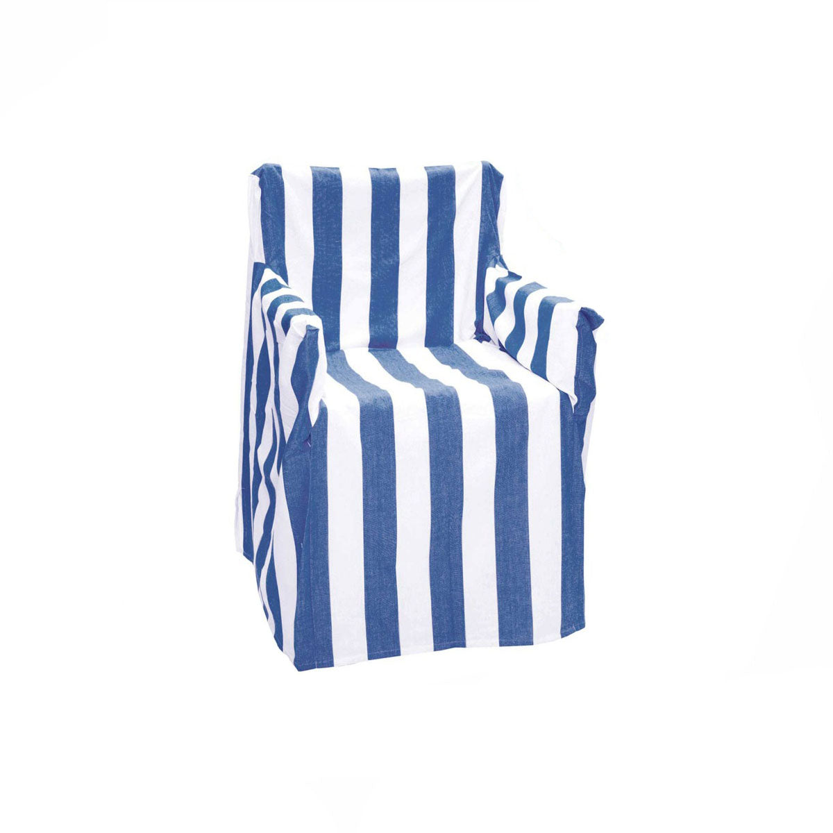 Rans Alfresco 100% Cotton Director Chair Cover - Striped Cobalt Blue