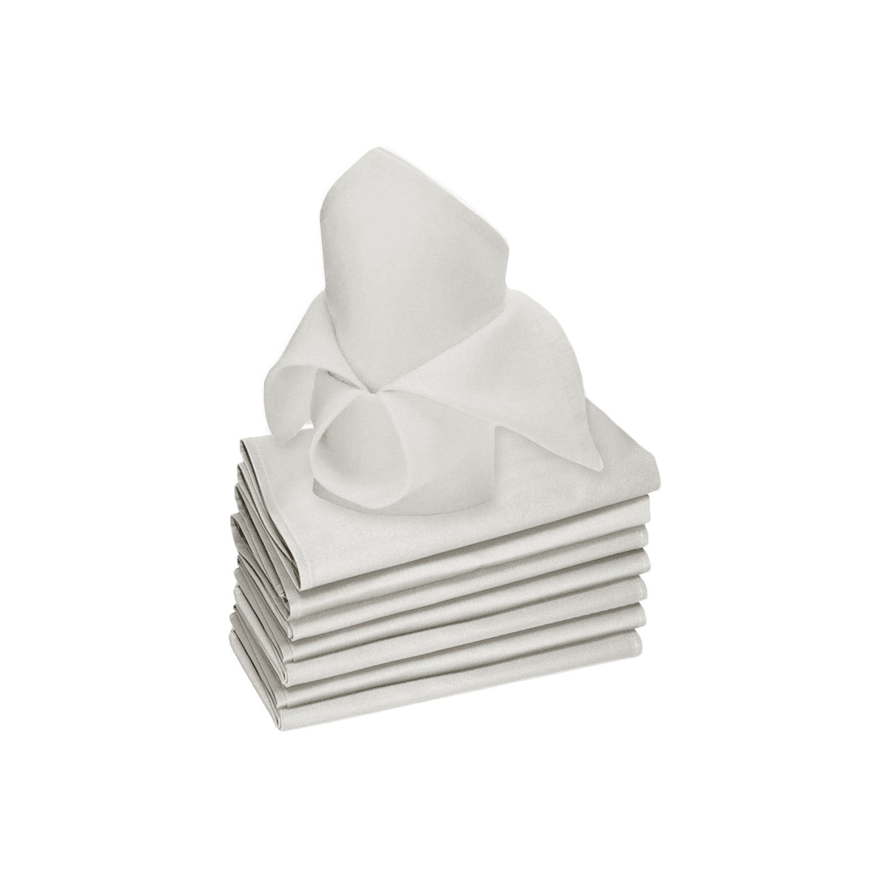 Set of 8 Lollipop Cotton Napkins - White