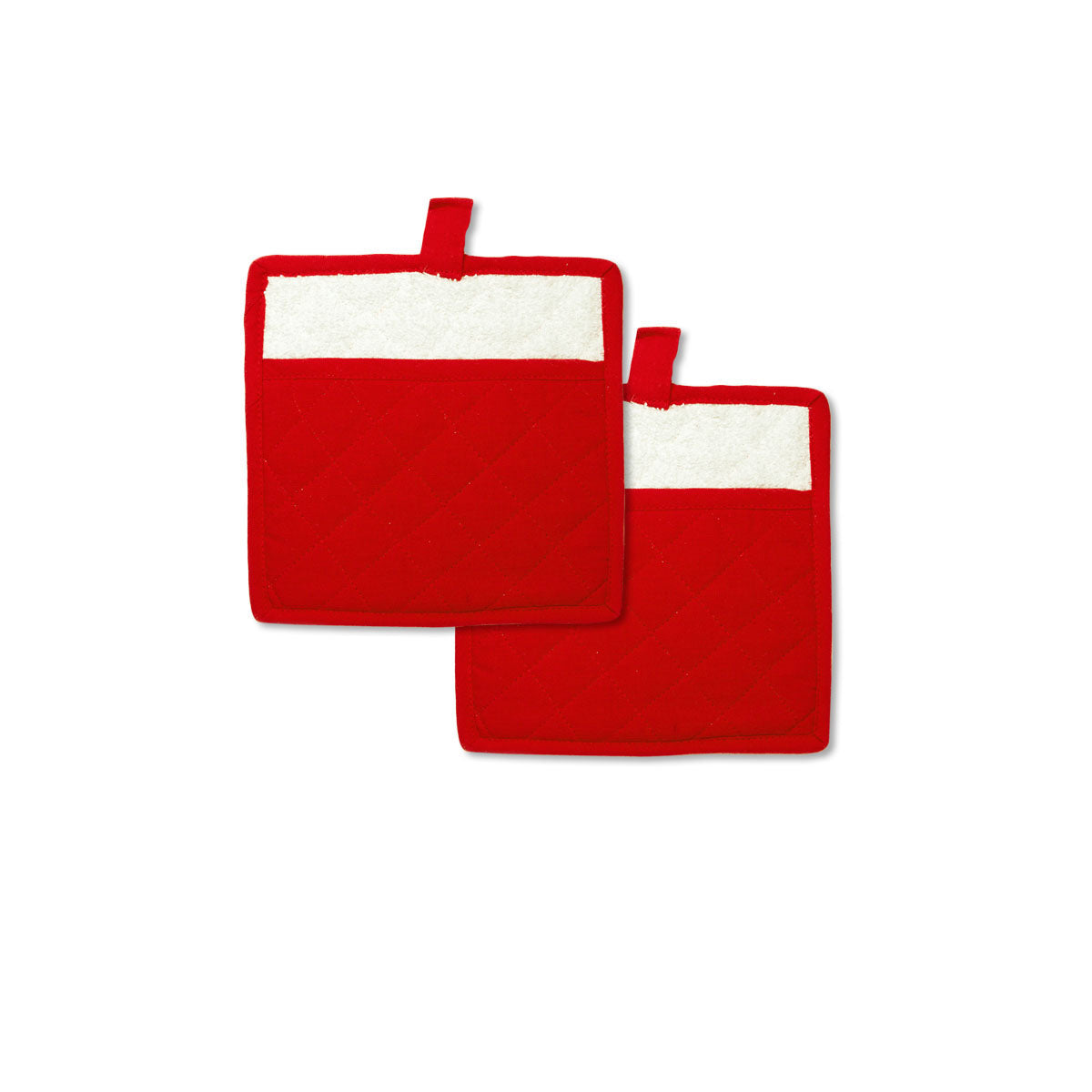 Rans Manhattan Red Cotton Set of 2 Pot Holders