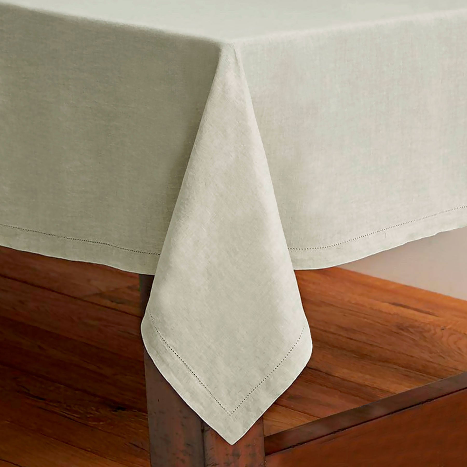 Pure Cotton Hemstitch Tablecloth 150 x 360 cm - Beige