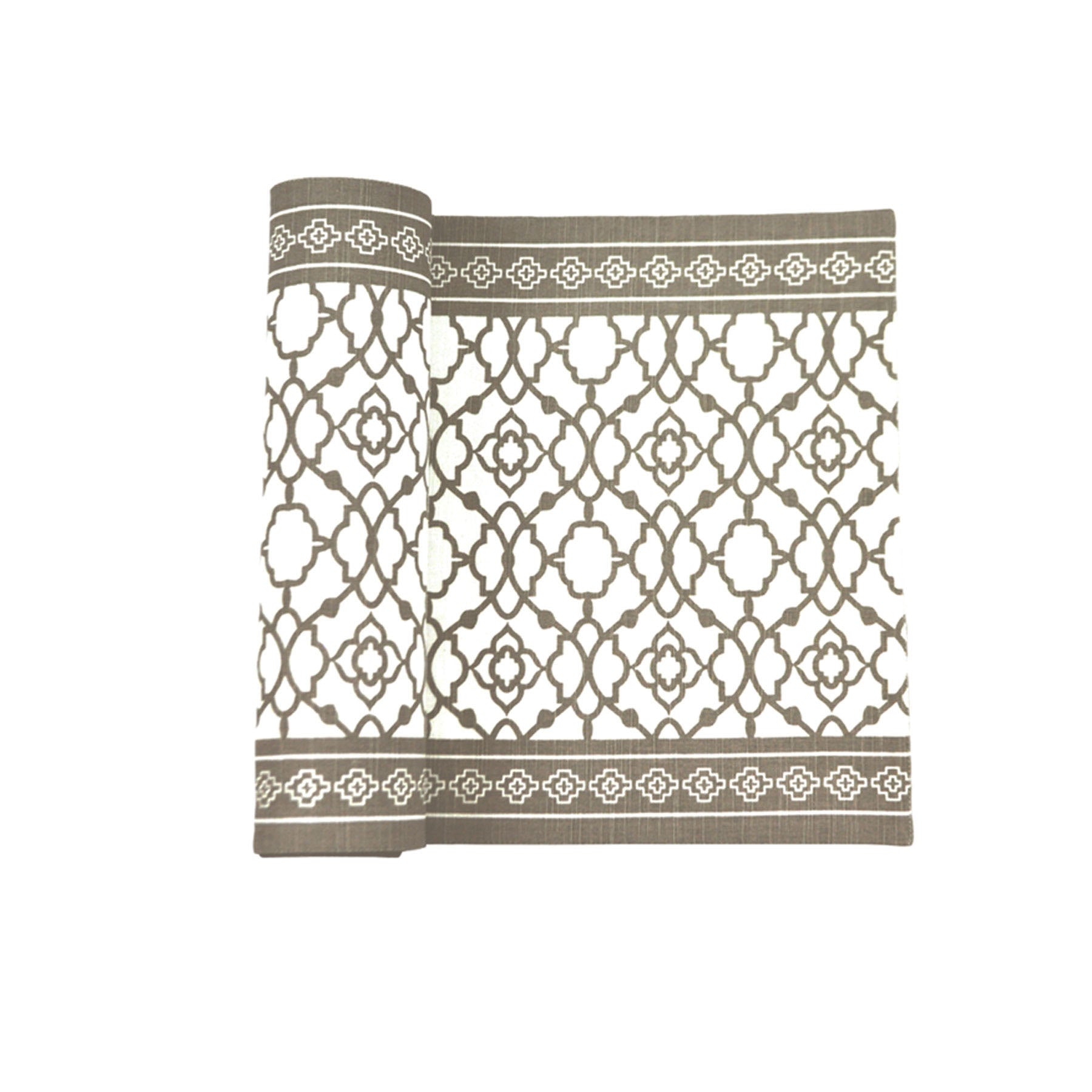 Cotton Vintage Table Runner - Grey